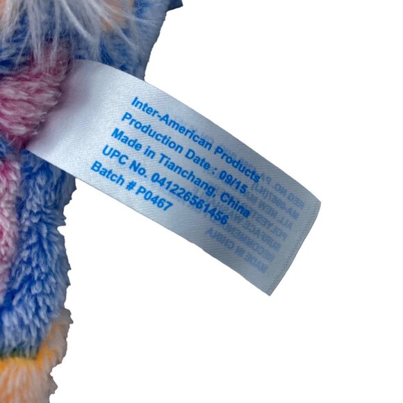 Holiday Home Bunny Rabbit Plush Floral Pattern Soft Stuffed Animal 10" Blue NWT - Picture 6 of 9